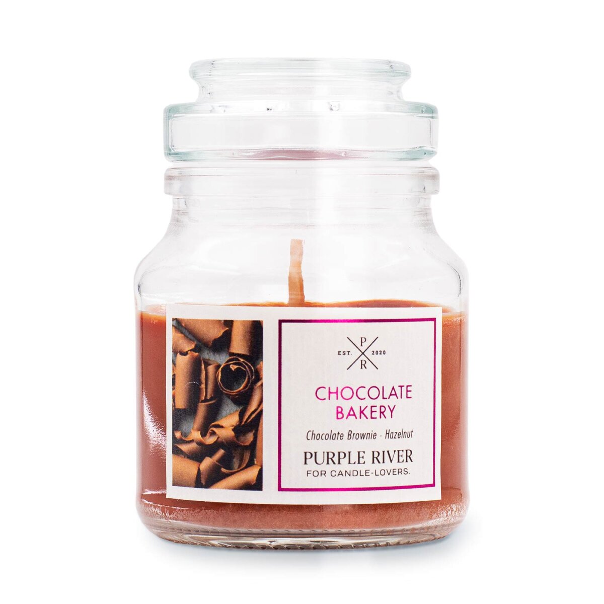 Purple River Candle mittleres Glas Chocolate Bakery - Duftkerze