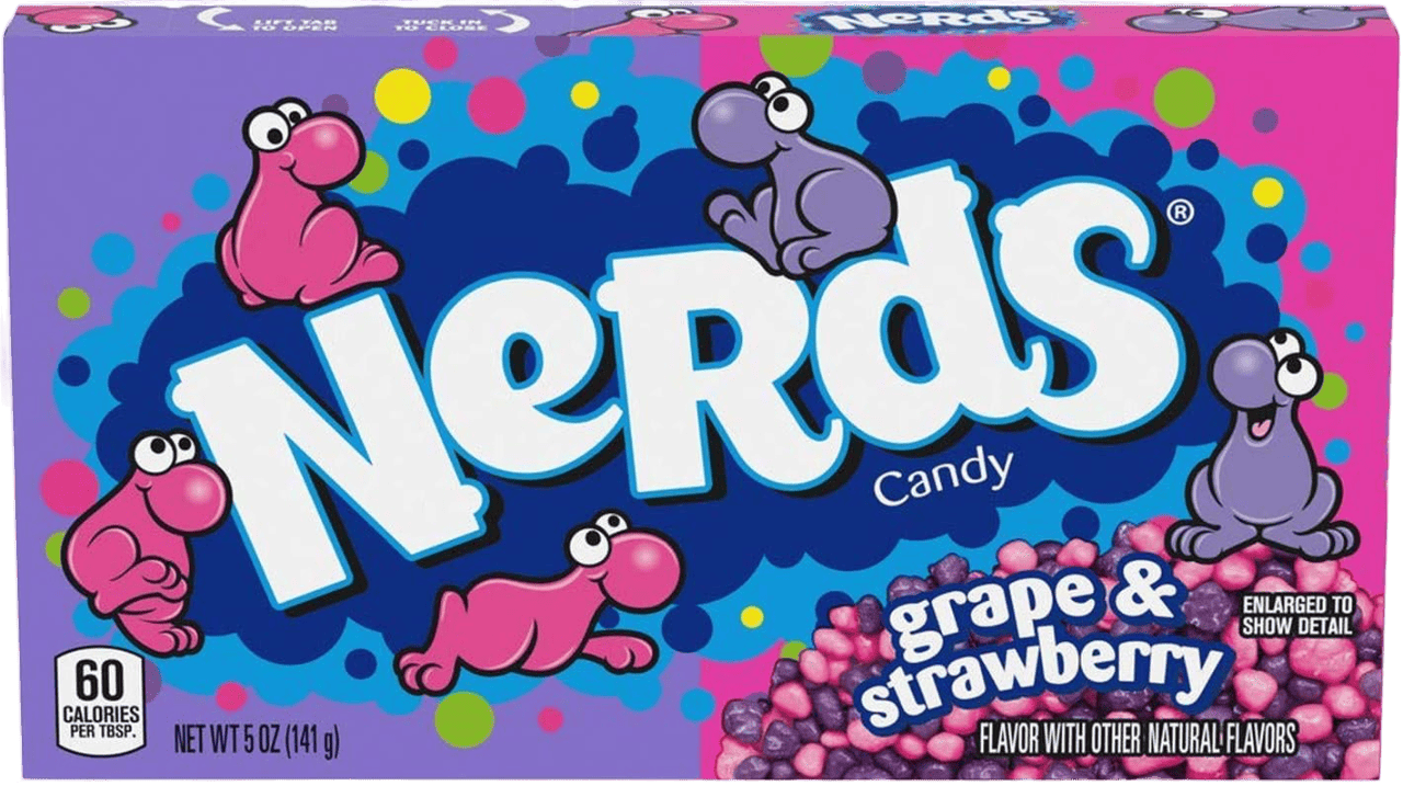 importshop24 Wonka Nerdsgrape & Strawberry Zuckerperlen Theaterbox