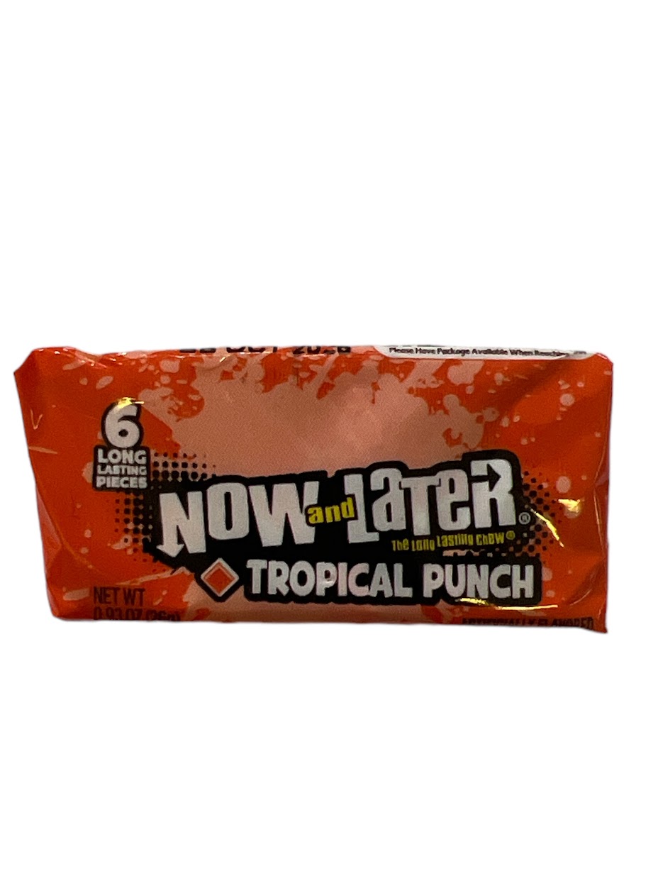importshop24 Now and Later Tropical Punch / Fruchtpunsch Kaubonbon 26g