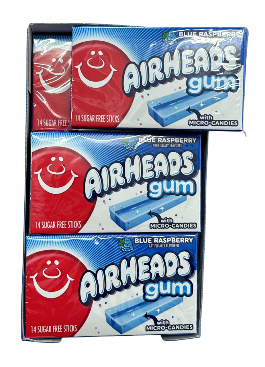 importshop24 Airheads Gum Blue Raspberry - Kaugummi importshop24 Airheads Gum Blue Raspberry - Kaugummi