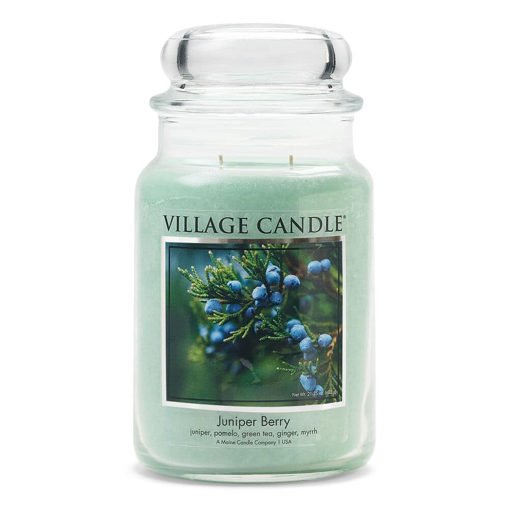 importshop24 Village Candle großes Glas Juniper Berry  Duftkerze