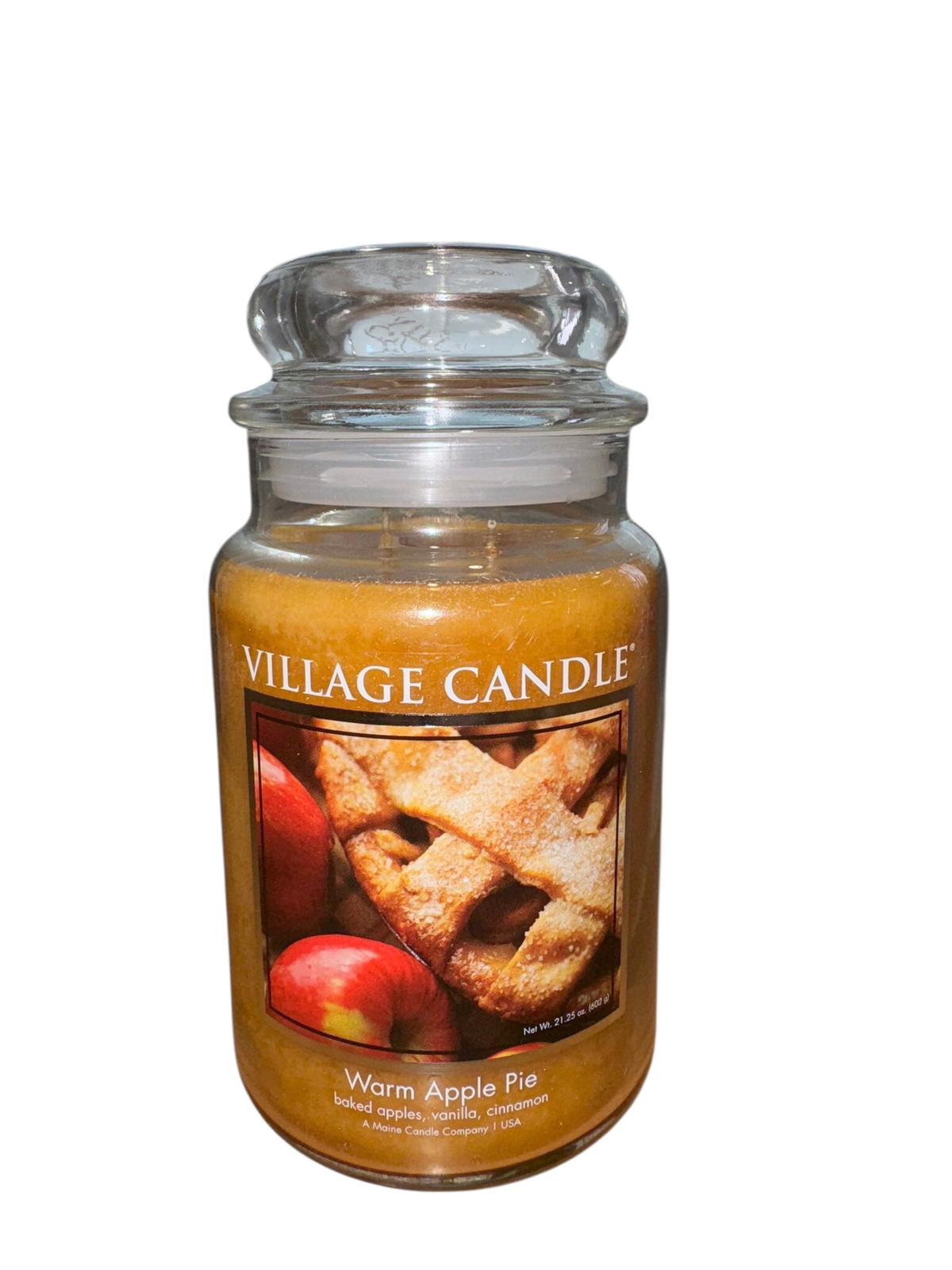 Village Candle großes Glas Warm Apple Pie - Duftkerze