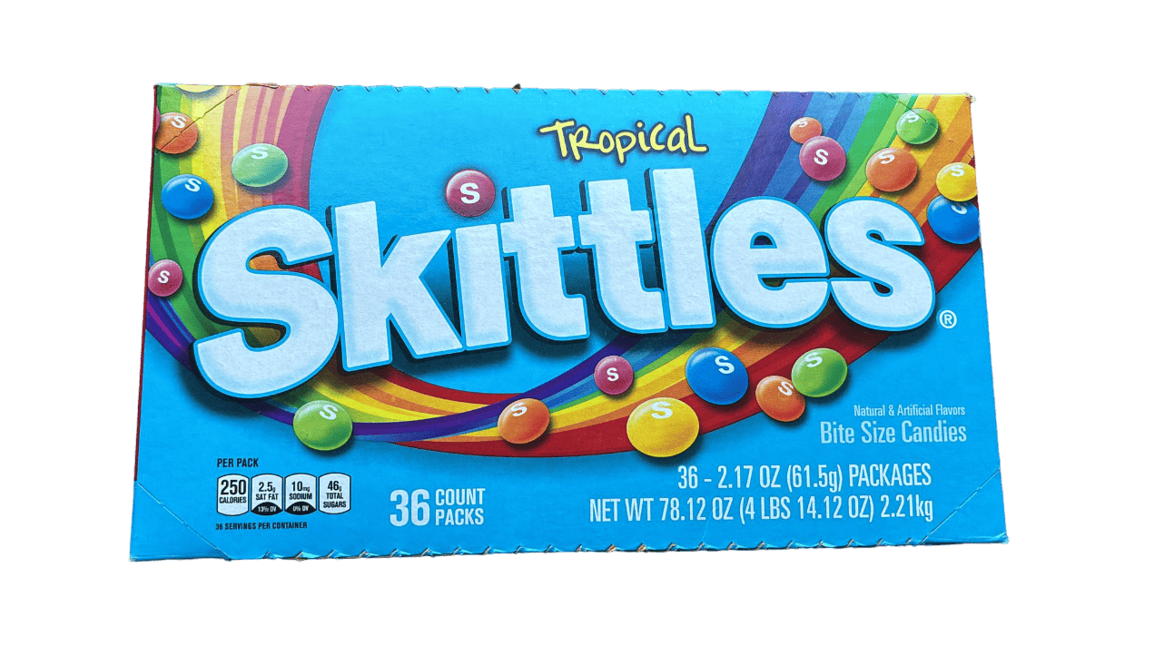 Skittles Tropical 61,5g - Kaudragees