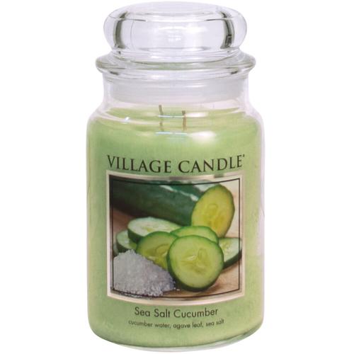 Village Candle großes Glas Sea Salt Cucumber - Duftkerze
