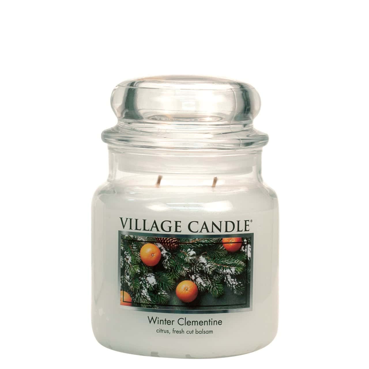 importshop24 Village Candle mittleres Glas Winter Clementine  Duftkerze
