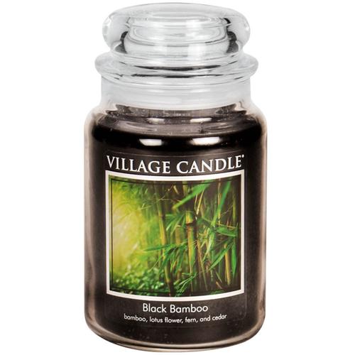 Village Candle großes Glas Black Bamboo- Duftkerze