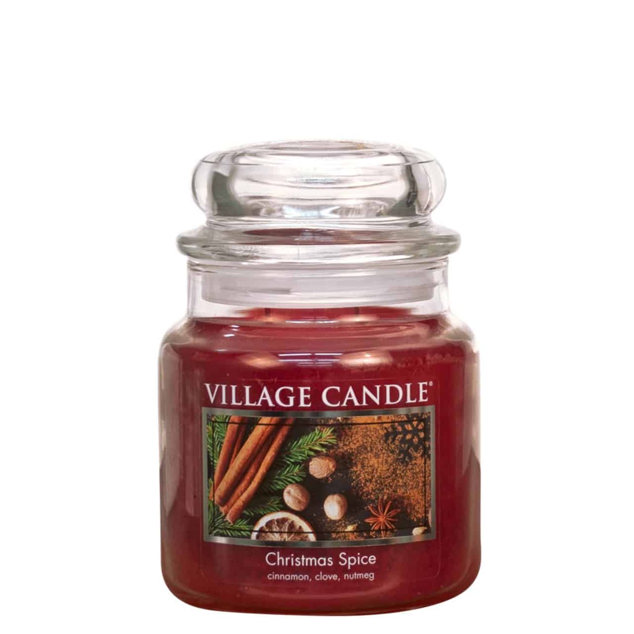 importshop24 Village Candle mittleres Glas Christmas Spice  Duftkerze