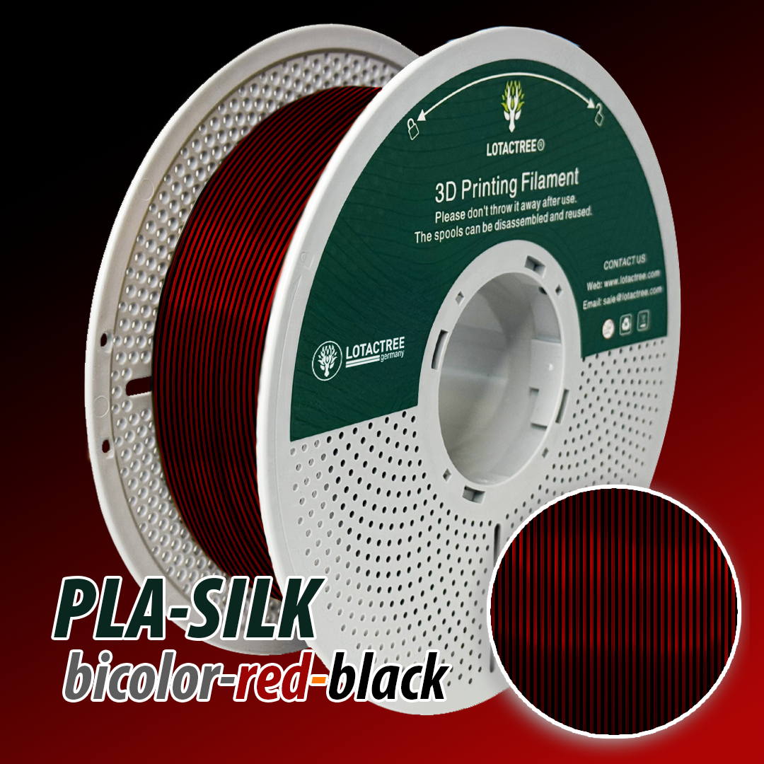 Lotactree Pro Filament PLA-SILK bicolor (red-black) Lotactree Pro Filament PLA-SILK bicolor (red-black)