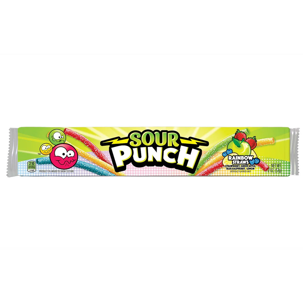 importshop24 Sour Punch Straws Rainbow 57g - Fruchtgummi importshop24 Sour Punch Straws Rainbow 57g - Fruchtgummi