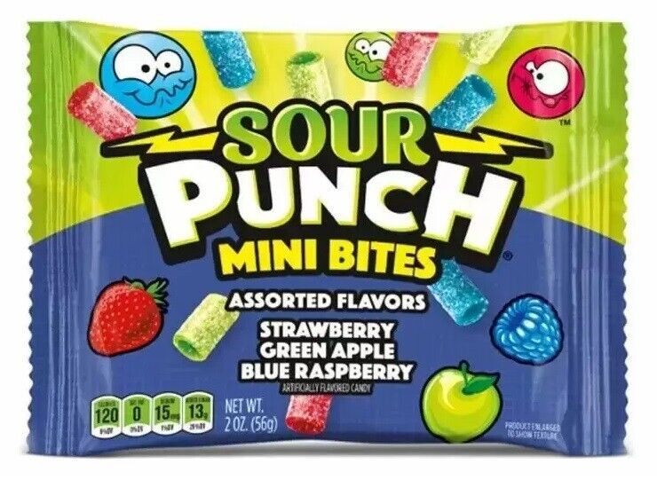 importshop24 Sour Punch Assorted Mini Bites 56g - Fruchtgummi