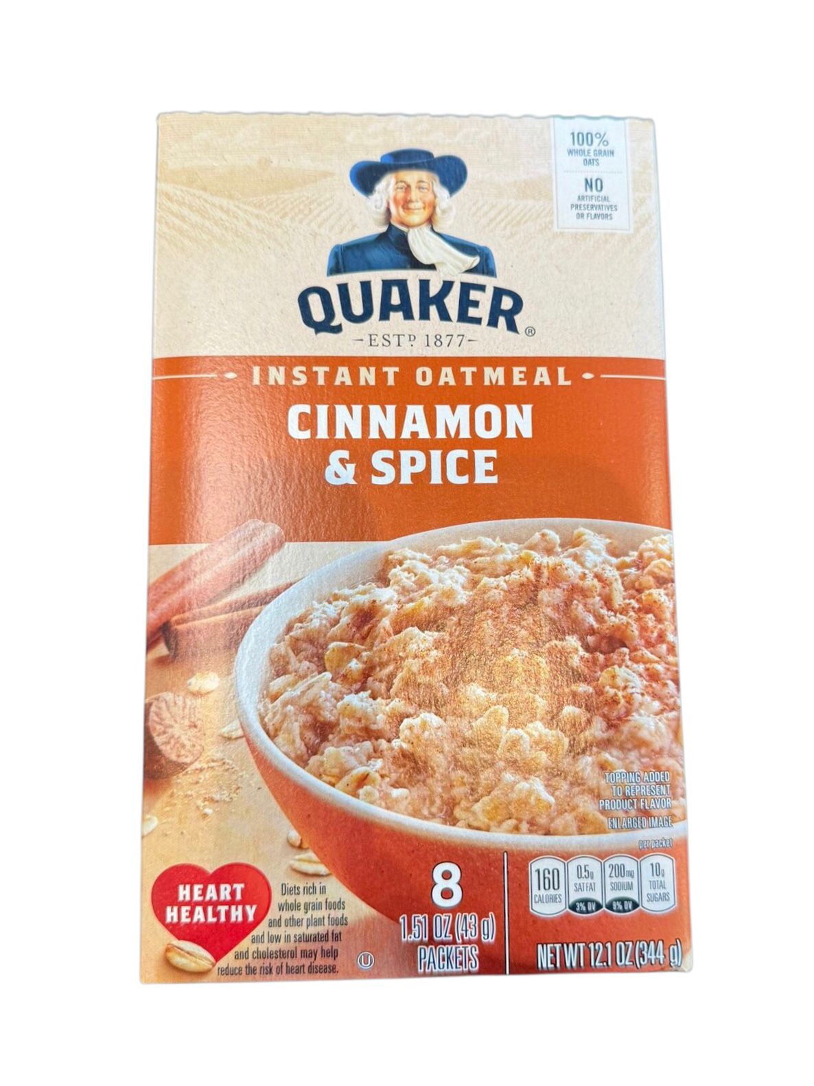 Quaker Instant Oatmeal Cinnamon & Spice - Instant-Haferflocken (344g)