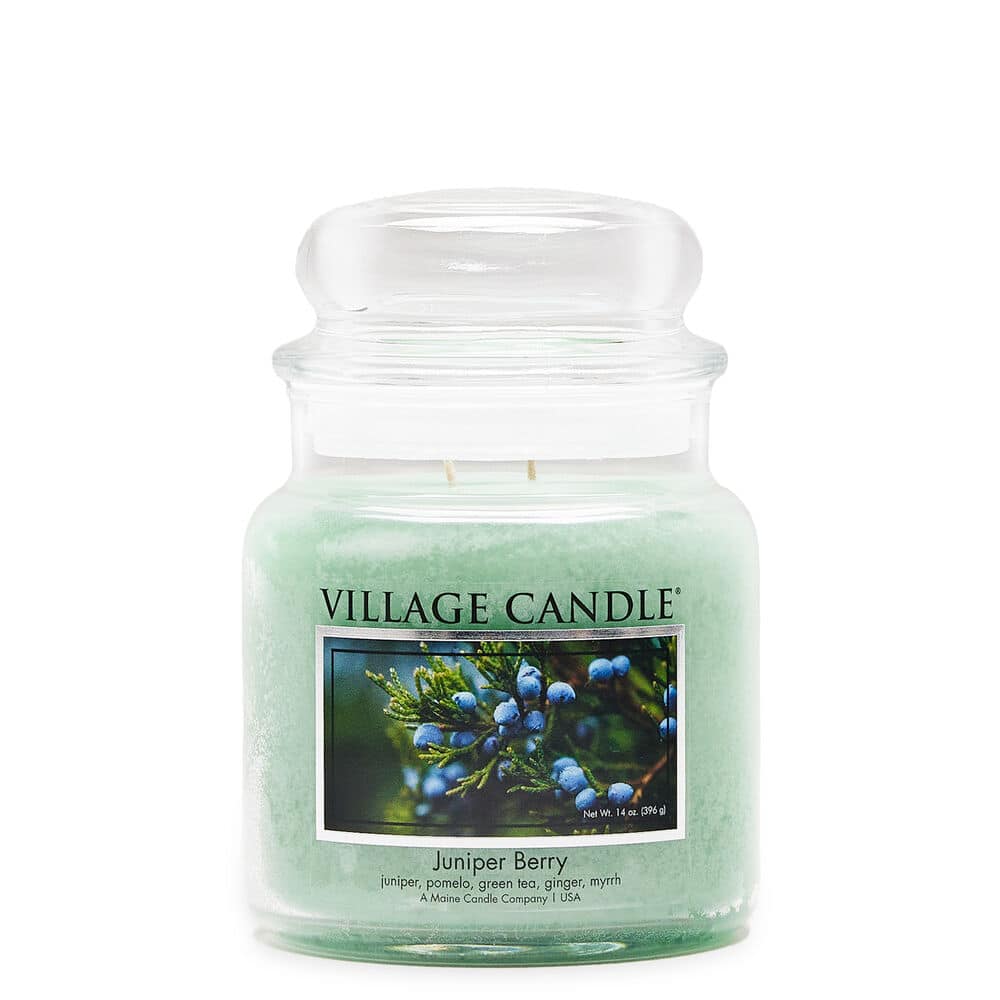 importshop24 Village Candle mittleres Glas Juniper Berry  Duftkerze