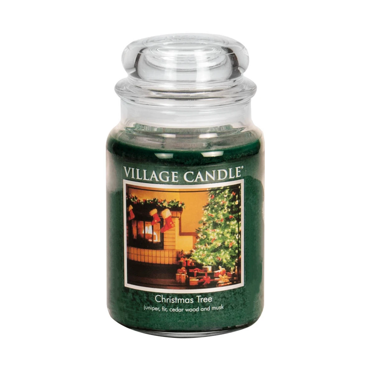 importshop24 Village Candle großes Glas Christmas Tree Duftkerze