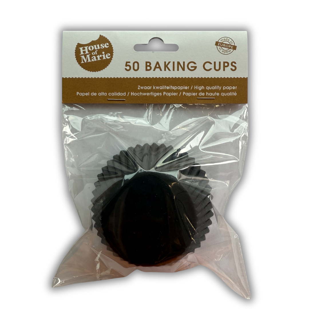 House of Marie Baking cups Black 50 Stück House of Marie Baking cups Black 50 Stück