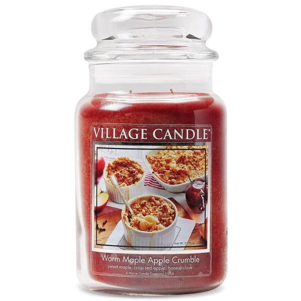 Village Candle großes Glas Warm Maple Apple Crumble