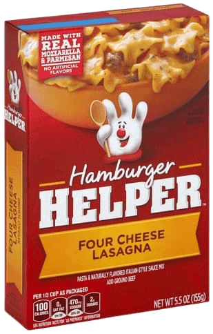 BC Hamburger Helper Four Cheese Lasagna Fertiggericht
