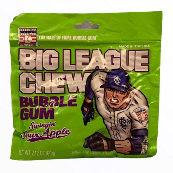 Big League Chew Bubble Gum Swingin` Sour Apple