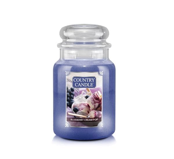 Country Candle Großes Glas Blueberry Cream Pop