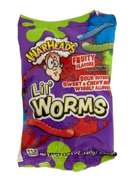 Warheads Lil Worms 40g Kaubonbons