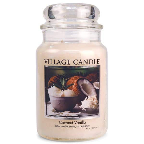 Village Candle Großes Glas Coconut Vanilla