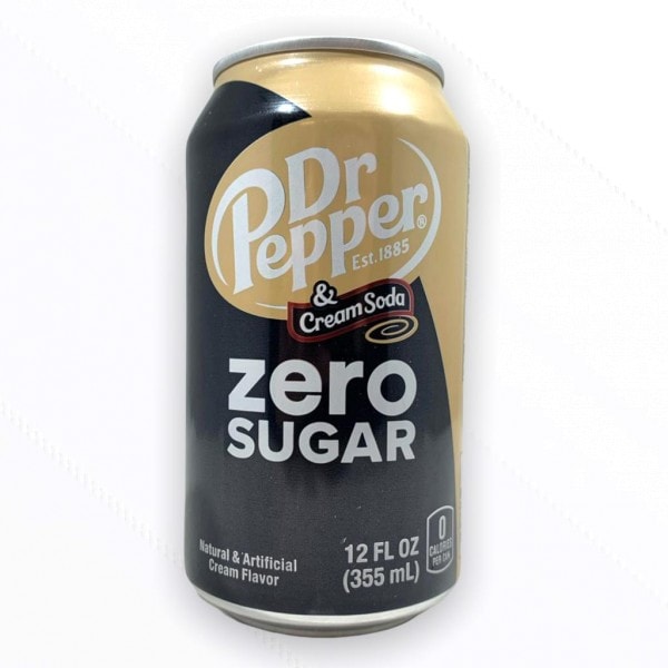 Dr Pepper & Cream Soda Zero Sugar (Dose) 355 ml.