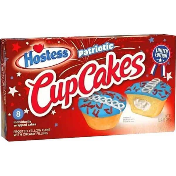 Hostess Birthday Cup Cakes Patriotic