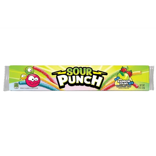 Sour Punch Straws Rainbow 57g