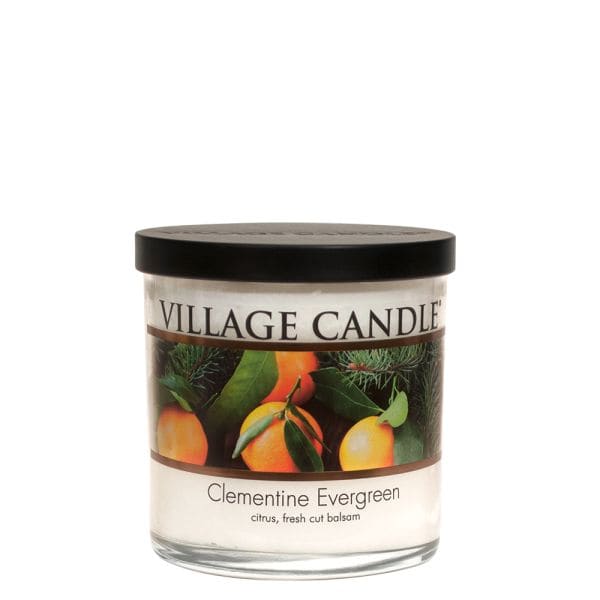 Village Candle Tumbler Kleines Glas Clementine Evergreen
