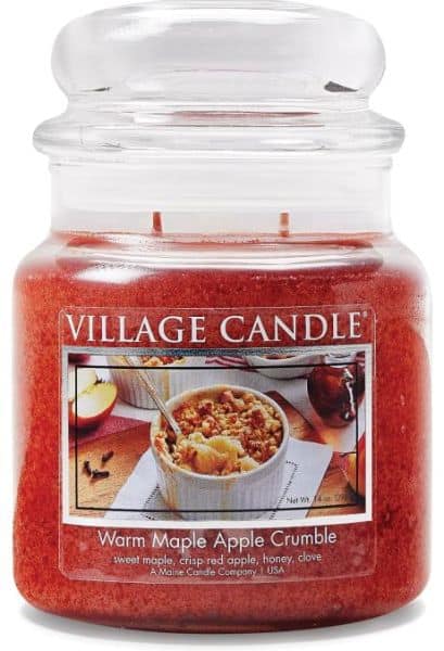 Village Candle Mittleres Glas Warm Maple Apple Crumble