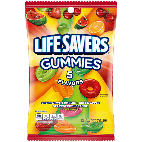 Life Saversgummies 5 Flavors Hängetüte 180g Fruchtbonbons