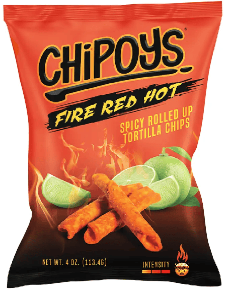 Chipoys Tortilla Chips Fire Red Hot