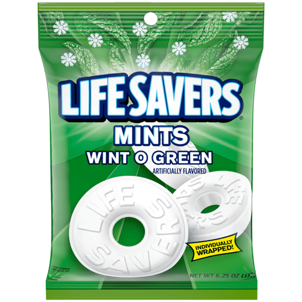 Life Savers Tüte - Mints Wint-O-Green (150g) Lutschbonbons