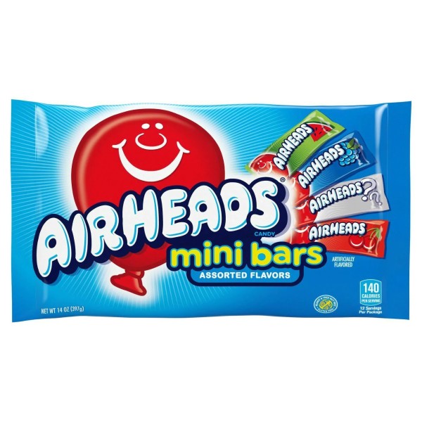 AirHeads Mini Assorted Flavours (340g) Kaustreifen